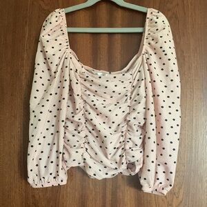 miss selfridge polka dot top